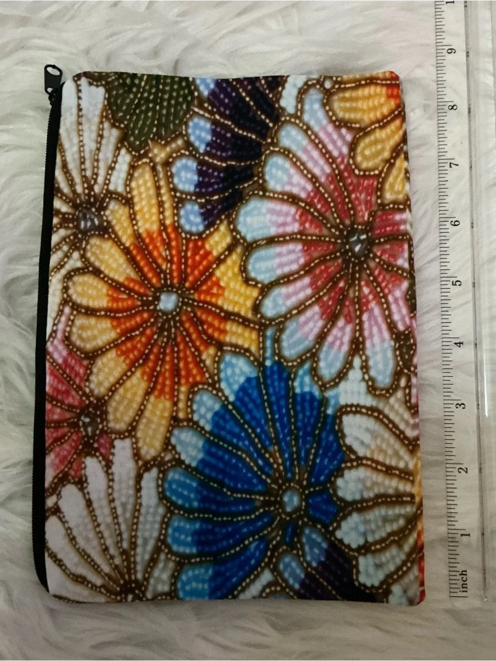Colorful floral makeup/cosmetics and multi purpose bag